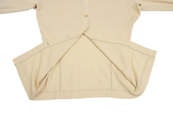 ISSEY MIYAKE PERMANENTE Curved Switching Stretch Cardigan K-173521_012
