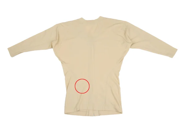 ISSEY MIYAKE PERMANENTE Curved Switching Stretch Cardigan K-173521_013