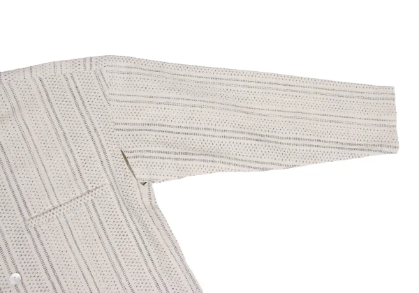 ISSEY MIYAKE PERMANENTE Striped Double Button Jacket K-173522_007