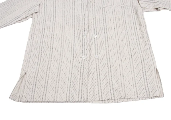 ISSEY MIYAKE PERMANENTE Striped Double Button Jacket K-173522_010