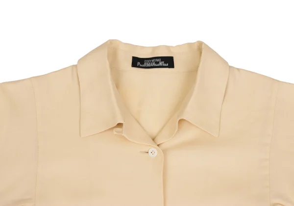 ISSEY MIYAKE PERMANENTE Slit Open-collar Shirt K-173523_003