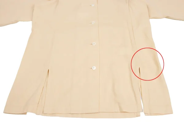 ISSEY MIYAKE PERMANENTE Slit Open-collar Shirt K-173524_011