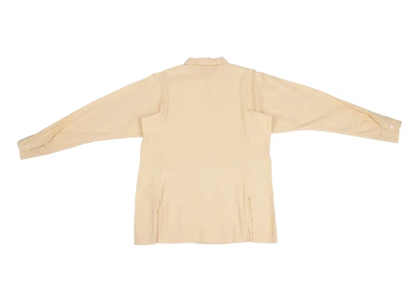 ISSEY MIYAKE PERMANENTE Slit Open-collar Shirt K-173524_014