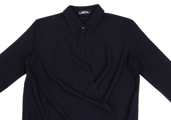 ISSEY MIYAKE PERMANENTE Wool Wrap Design Top K-173527_003