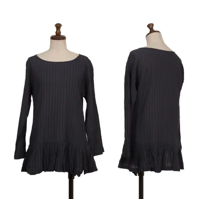 Plantation Hem Switching Wrinkled Top
