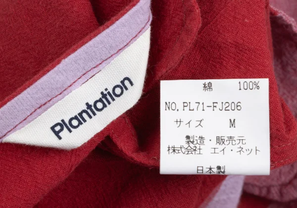 Plantation Block Check Collarless Shirt Tunic K-173534_016