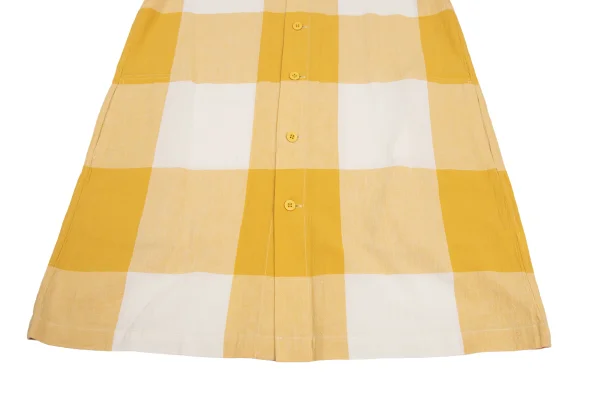 Plantation Block Check Collarless Shirt Tunic K-173535_008