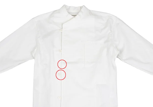 Plantation Stitch Design Band-collar Double-breasted Jacket K-173536_003