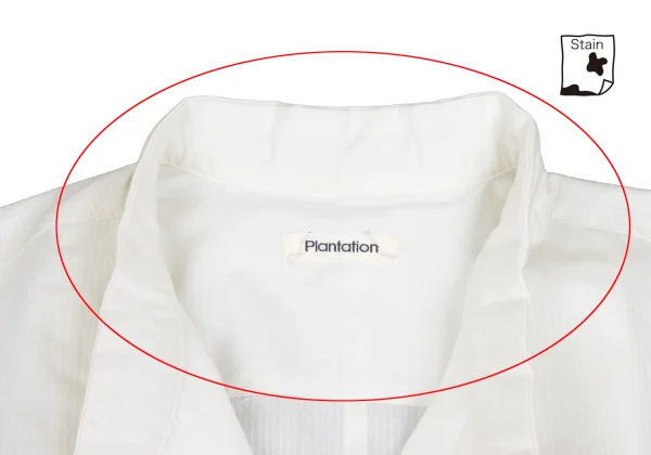 Plantation Stitch Design Band-collar Double-breasted Jacket K-173536_007