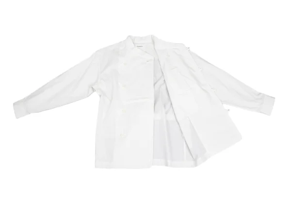 Plantation Stitch Design Band-collar Double-breasted Jacket K-173536_013