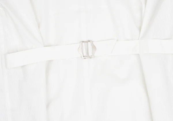 Plantation Stitch Design Band-collar Double-breasted Jacket K-173536_016