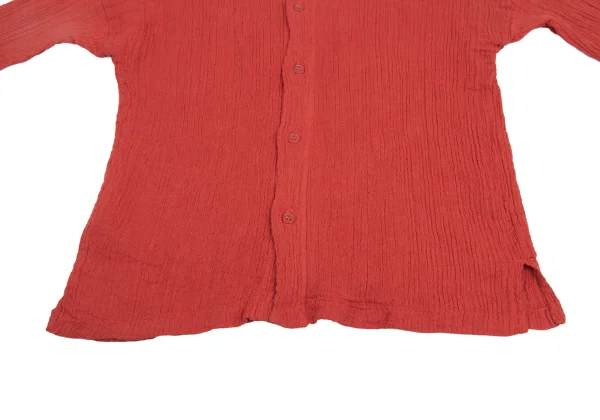 Plantation Dyed Cotton Linen Wrinkled Pleats Big-collar Shirt K-173538_009