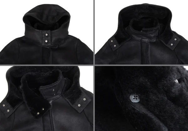 JIL SANDER Detachable Hood Shearling Coat K-173543_004