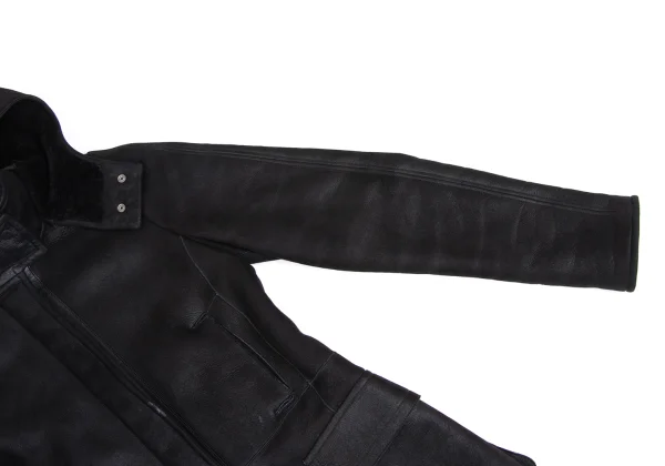 JIL SANDER Detachable Hood Shearling Coat K-173543_007