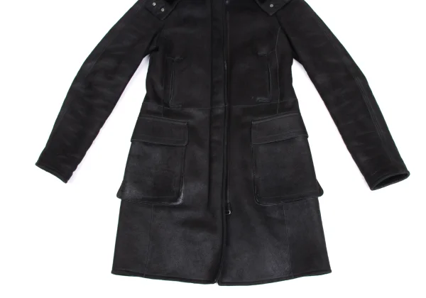 JIL SANDER Detachable Hood Shearling Coat K-173543_010