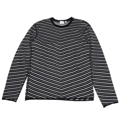 ARMANI COLLEZIONI Bias Stripe Reversible Knit Top