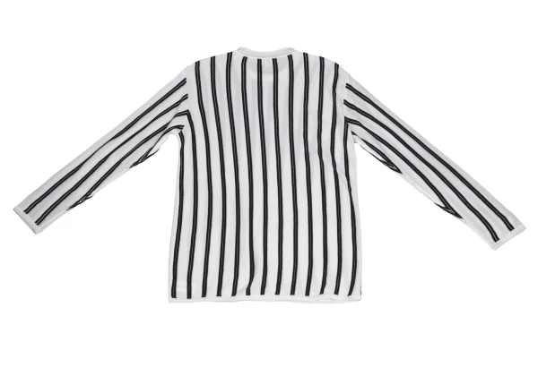 ARMANI COLLEZIONI Rayon Cotton Stripe Mesh Knit Top K-173552_009