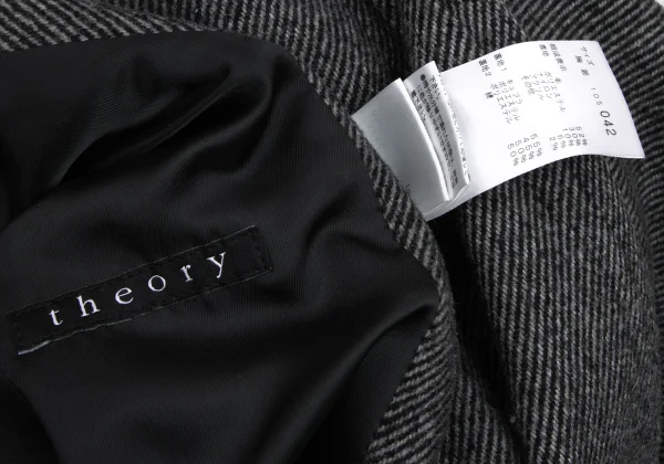 Theory Wool Poly Kersey Chesterfield Coat K-173555_016