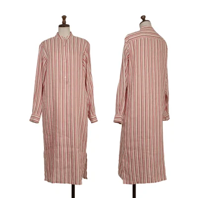 Max Mara Linen Silk Pull Over Stripe SHirt Dress