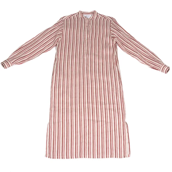 Max Mara Linen Silk Pull Over Stripe SHirt Dress K-173557_002