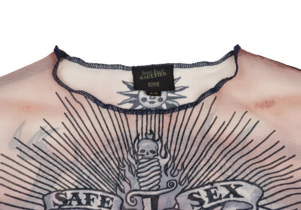 Jean Paul GAULTIER HOMME Tattoo Printed Mesh Top K-173568_003