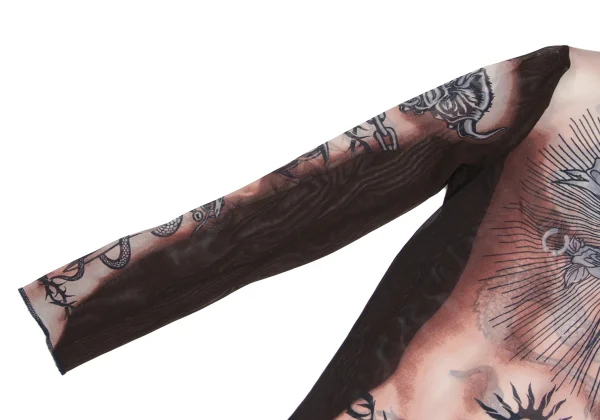Jean Paul GAULTIER HOMME Tattoo Printed Mesh Top K-173568_005