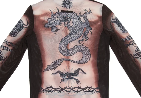 Jean Paul GAULTIER HOMME Tattoo Printed Mesh Top K-173568_013
