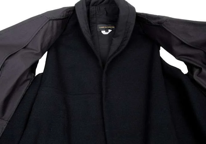 コムデギャルソン 二重 レイヤード ロング ジャケット　2011ss コムデギャルソンCOMME des GARCONS 異素材レイヤードデザイン