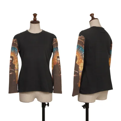 Jean Paul GAULTIER CLASSIQUE Printed Sleeve Switching Top