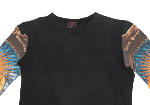 Jean Paul GAULTIER CLASSIQUE Printed Sleeve Switching Top K-173570_003