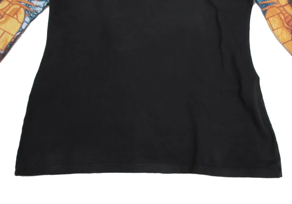 Jean Paul GAULTIER CLASSIQUE Printed Sleeve Switching Top K-173570_012
