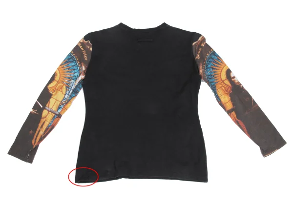 Jean Paul GAULTIER CLASSIQUE Printed Sleeve Switching Top K-173570_015