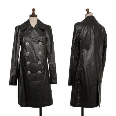 Jean Paul GAULTIER CLASSIQUE Coated Cotton Anchor Buttons Coat