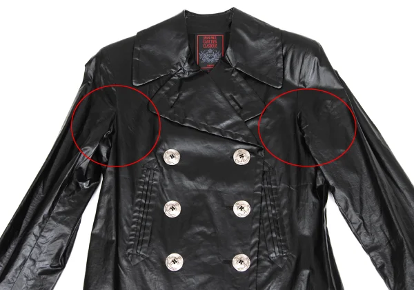Jean Paul GAULTIER CLASSIQUE Coated Cotton Anchor Buttons Coat K-173574_003