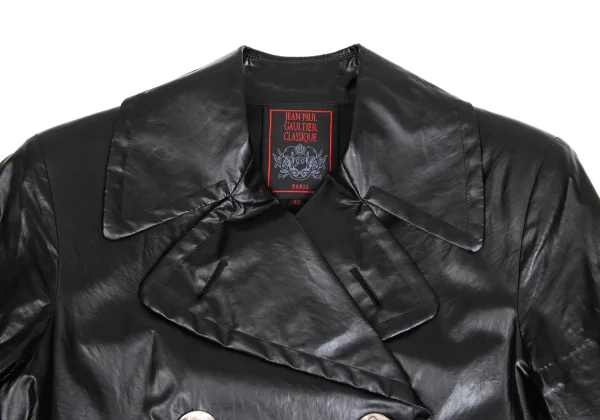 Jean Paul GAULTIER CLASSIQUE Coated Cotton Anchor Buttons Coat K-173574_006