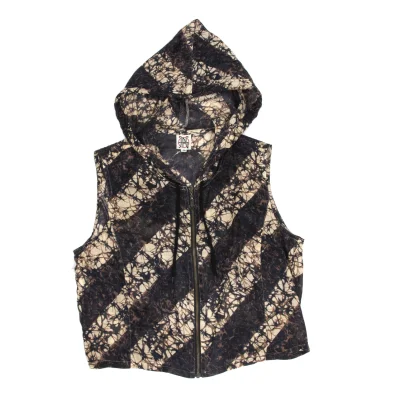 JPG by GAULTIER Print Hooded Zip Vest