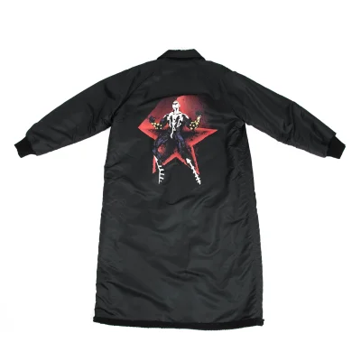 JPG by GAULTIER Super Man Print Fleece-lined Nylon Coat