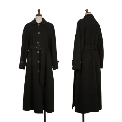 JUNIOR GAULTIER Melton Wool Belted Coat