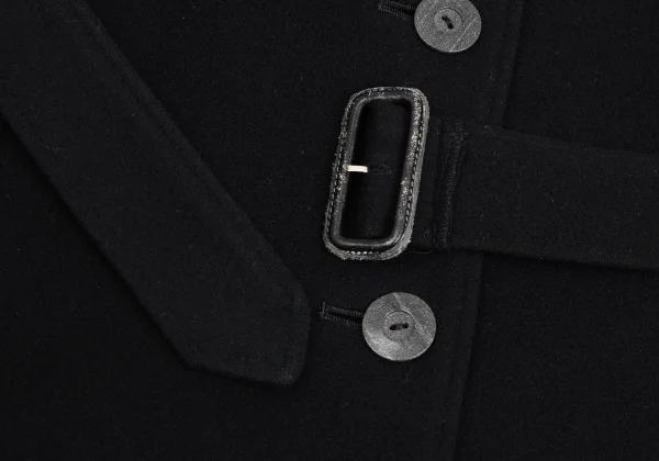 JUNIOR GAULTIER Melton Wool Belted Coat K-173582_009