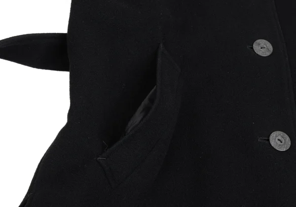JUNIOR GAULTIER Melton Wool Belted Coat K-173582_010