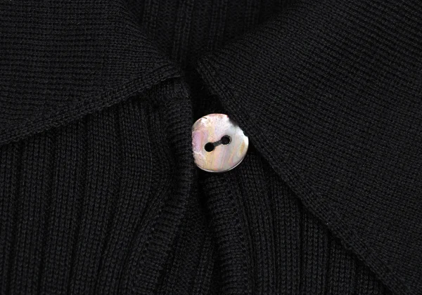 Unbranded Wool Skipper Rib Knit Polo Shirt K-173583_005