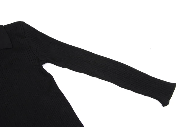 Unbranded Wool Skipper Rib Knit Polo Shirt K-173583_007