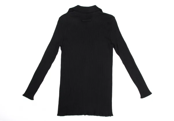 Unbranded Wool Skipper Rib Knit Polo Shirt K-173583_011