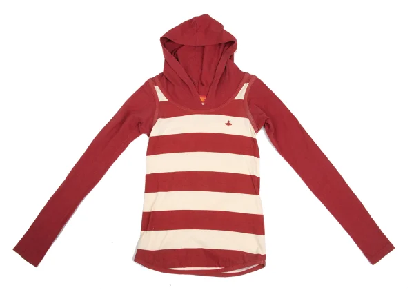 Vivienne Westwood Red Label Cotton Striped Panel Hoodie K-173584_002