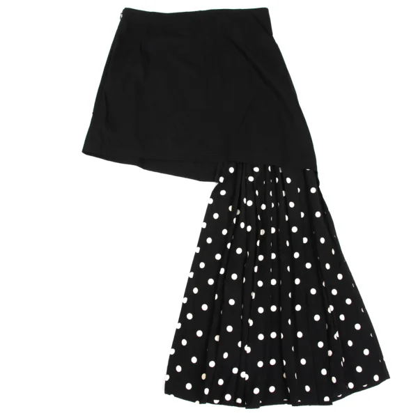 LIMI feu Cotton Dot Print Asymmetric Skirt K-173586_009