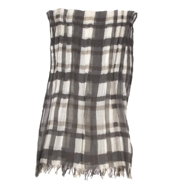 LIMI feu Cotton Linen Check Stole K-173587_003