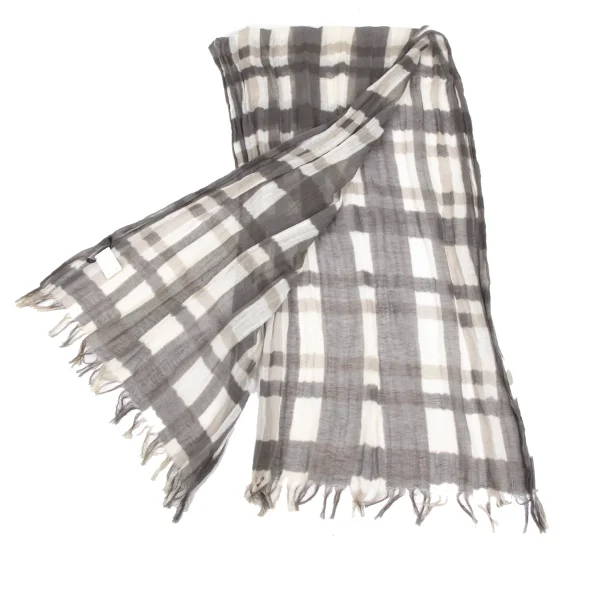 LIMI feu Cotton Linen Check Stole K-173587_004