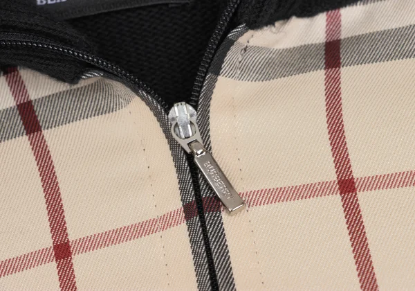 BURBERRY BLACK LABEL Nova Check Switching Zip-Up Knit K-173589_004