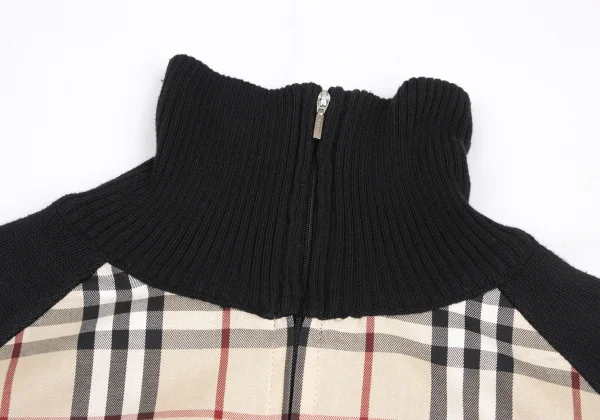 BURBERRY BLACK LABEL Nova Check Switching Zip-Up Knit K-173589_005