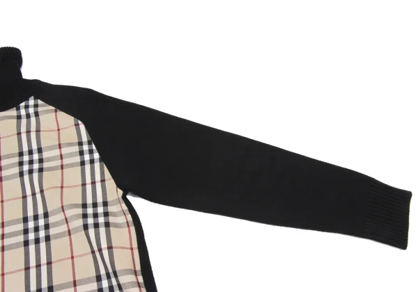 BURBERRY BLACK LABEL Nova Check Switching Zip-Up Knit K-173589_006